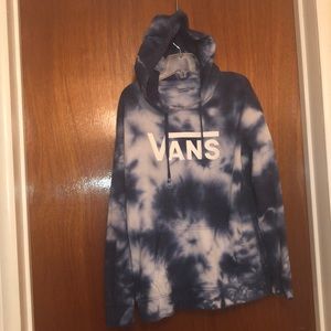Blue tie dye vans hoodie